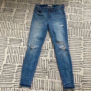 Madewell distressed high rise jeans